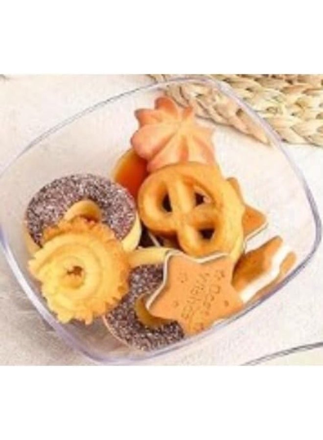 The 6-piece square bowl set is an ideal choice for serving desserts and appetizers with a modern and elegant touch. - Image 1